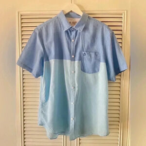 Penguin by Munsingwear Men’s Colorblock Short Sleeve Button Down Shirt SZ XL